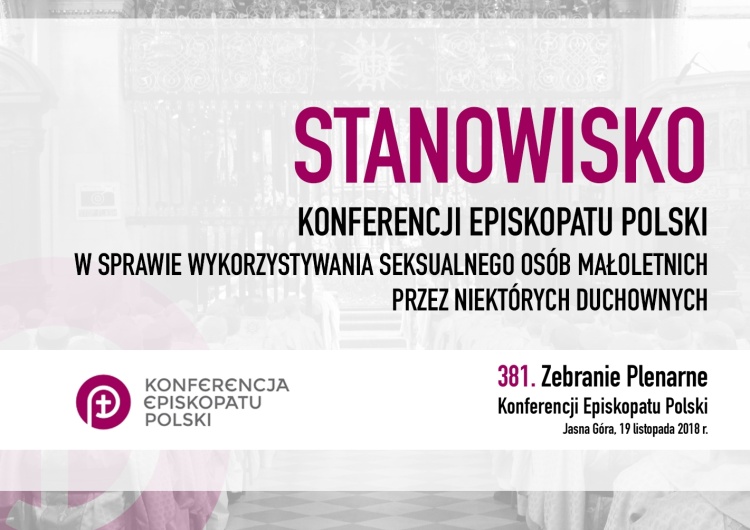 Stanowisko KEP w sprawie wykorzystywania seksualnego osób małoletnich przez niektórych duchownych