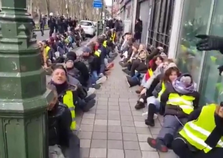  [video] Żółte kamizelki. Masowe aresztowania na ulicach Brukseli