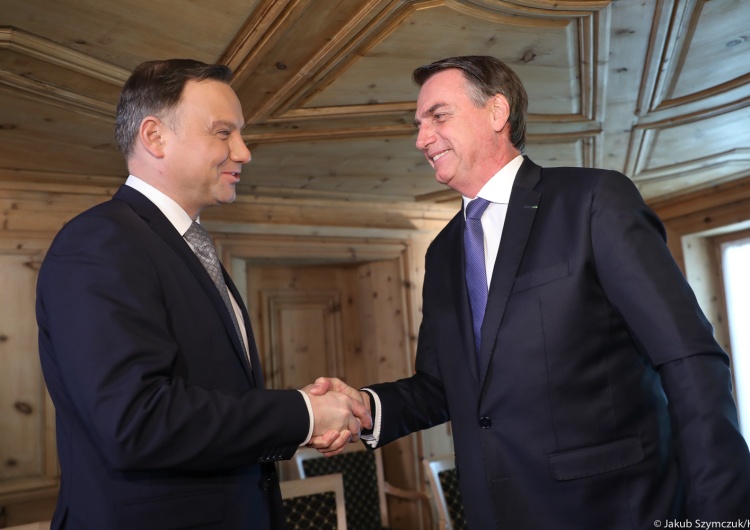 Prezydent Andrzej Duda spotkał się z Prezydentem Brazylii Jairem Bolsonaro