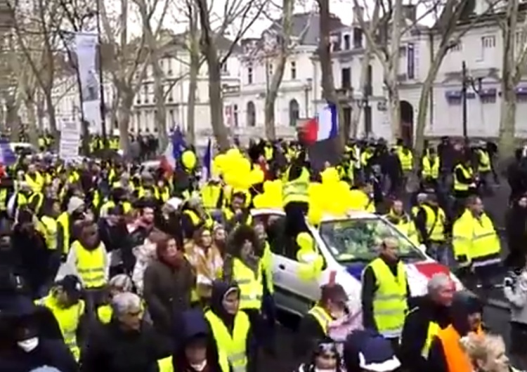  [video] 12 tydzień protestów żółtych kamizelek