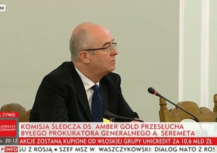 Andrzej Seremet przed przesłuchaniem: Nic nowego komisji nie powiem