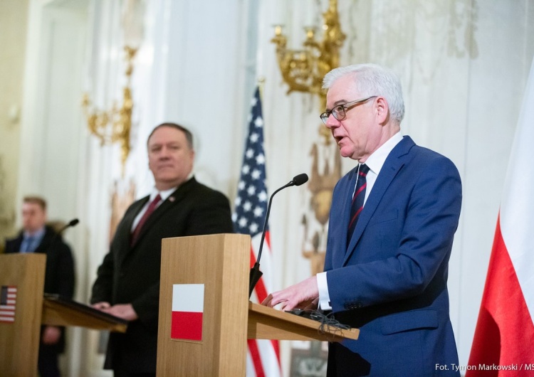 Po spotkaniu min. Czaputowicza z sekretarzem stanu USA Mike'em Pompeo przed konferencją bliskowschodnią