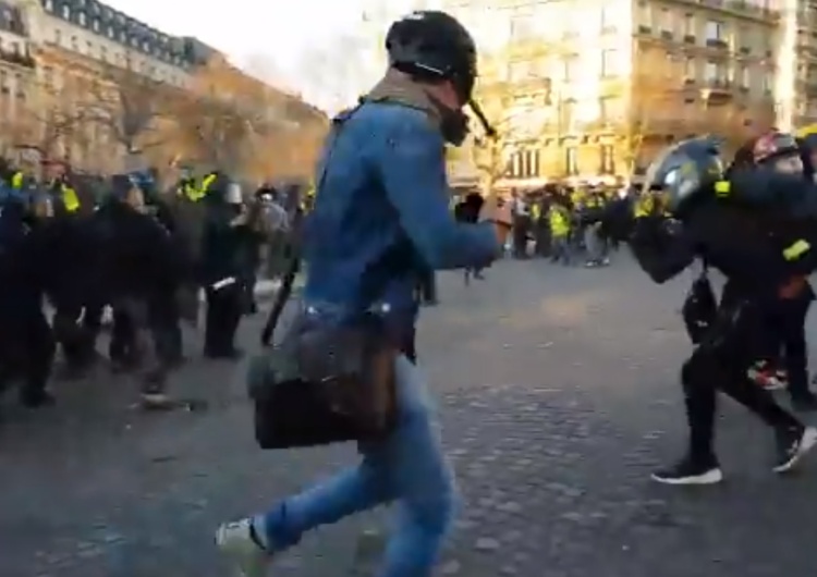  [video] Piętnasty tydzień protestów Żółtych Kamizelek. Tak wyglądała demolka w Paryżu