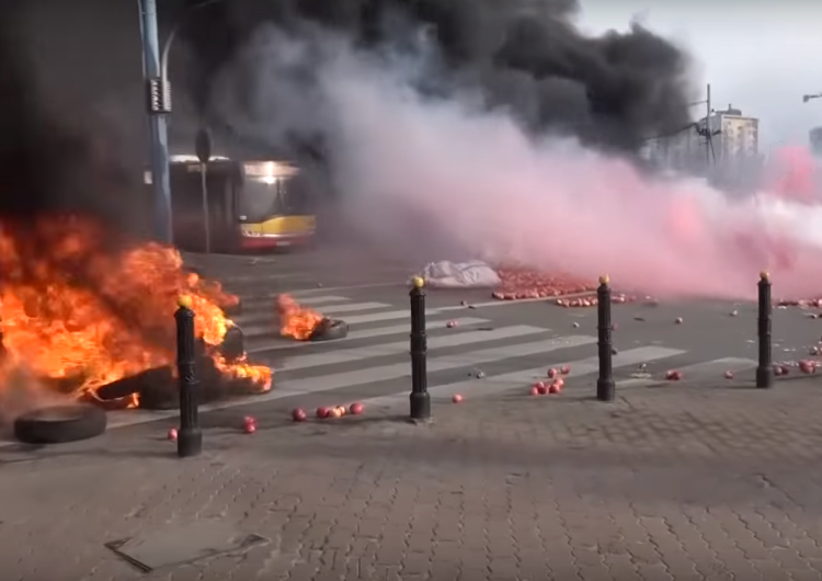  Policja podlicza straty po proteście AGROUnii i publikuje wizerunki poszukiwanych