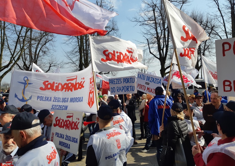  [Relacja] Protest Solidarności. Szczecin: W obronie pracowników