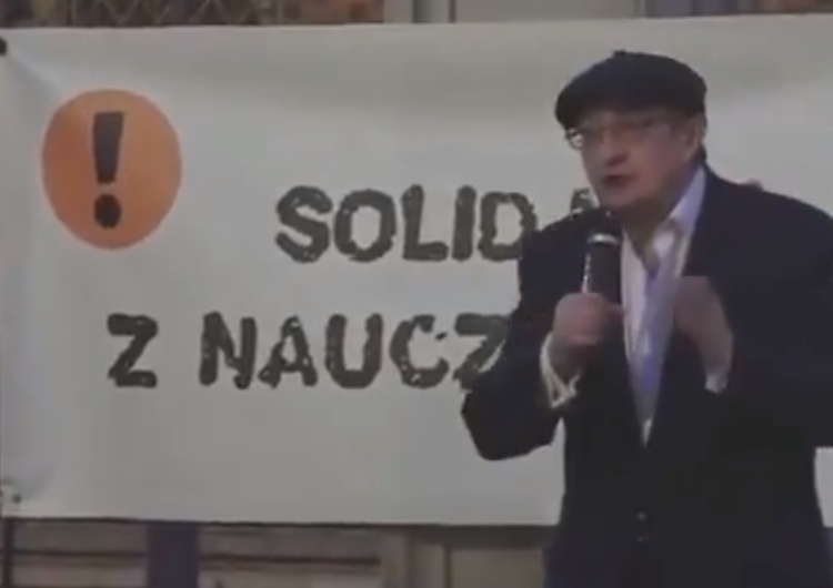  [video] Pinior do strajkujących nauczycieli ZNP: "Wasz protest wywołał empatię, serdeczność..." Naprawdę?