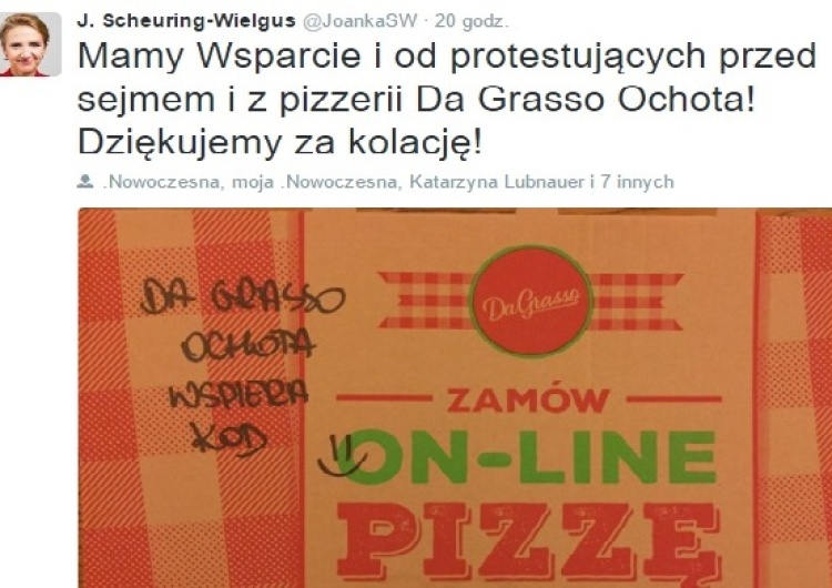  Nawet pizzeria odcina się od "obrońców demokracji"