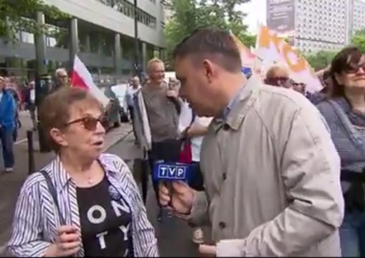  [video] Jacek Łęski na marszu opozycji - wyzwiska, agresja: "Co mnie się podoba, to g..no tobie do tego!"