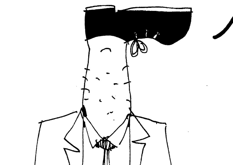  [Kliknij aby zobaczyć całość] Nowy rysunek Krysztopy: "Nie chodzi o to, że mam nogę zamiast głowy"