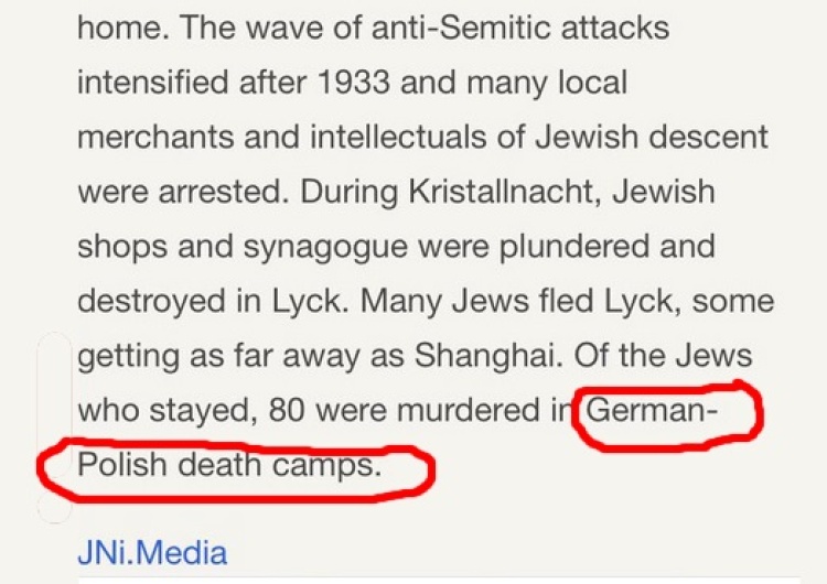 zrzut ekranu Izraelski portal napisał o "niemiecko-polskich obozach koncentracyjnych". Czy to się kiedys skończy?