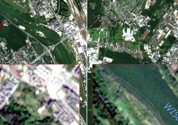  Specjalista geomatyk opublikował zobrazowania satelitarne zrzutu ścieków do Wisły