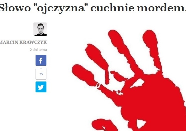 Zdaje się, że pośród "obrońców demokracji" minęła moda na "patriotyzm": "Słowo >ojczyzna< cuchnie mordem"