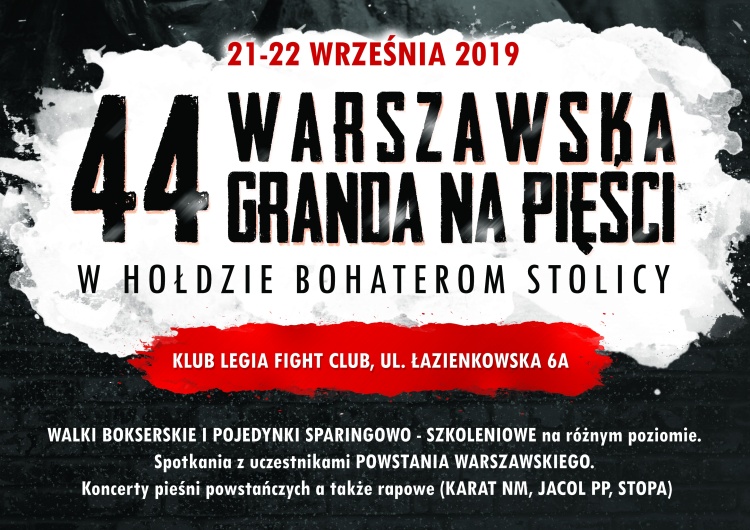  [Patronat Tysola] 44 Warszawska Granda Na Pięści - poświęcona warszawskim bohaterom II wojny światowej