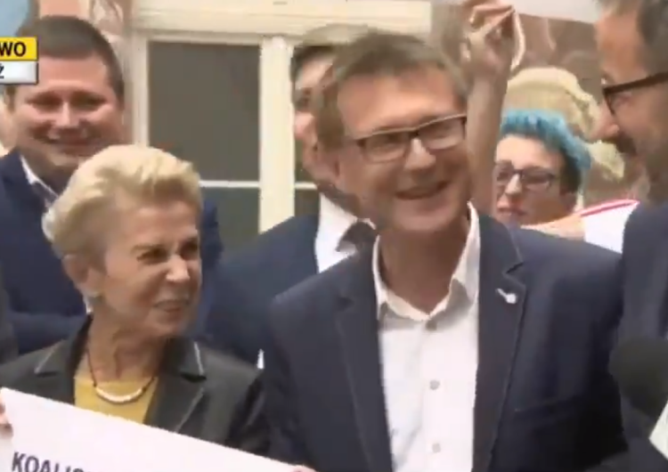  [Wideo] Farsa na prezentacji kandydatów KO w Łodzi. TVN ze wstydu przerwał transmisję?