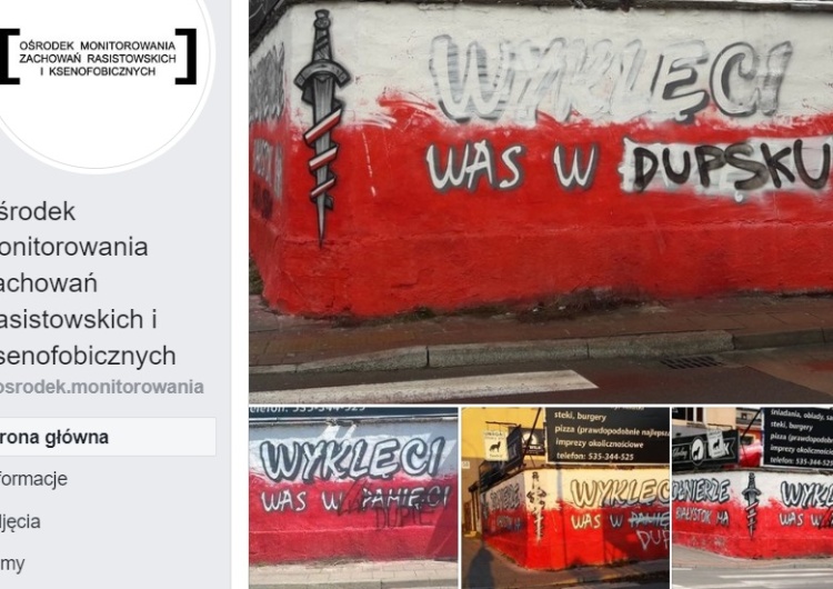  OMZRiK cały zadowolony ze zniszczenia białostockich murali ku czci Żołnierzy Wyklętych