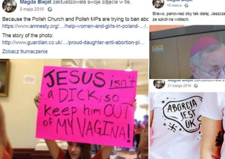 "Jesus isn't dick; so...". Nowa szefowa Komisji Rodziny i Polityki Społecznej na FB. "Odrażające"