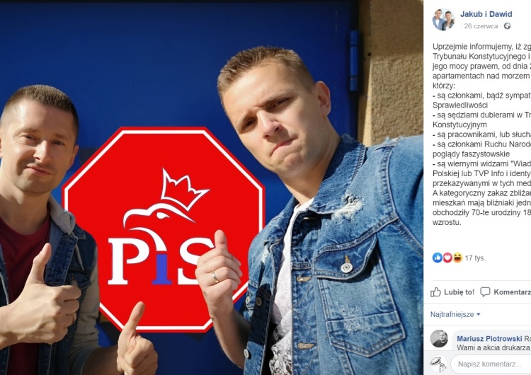  Przeszkadza "Strefa wolna od LGBT?". A "Strefa wolna od PiS" nie przeszkadzała?