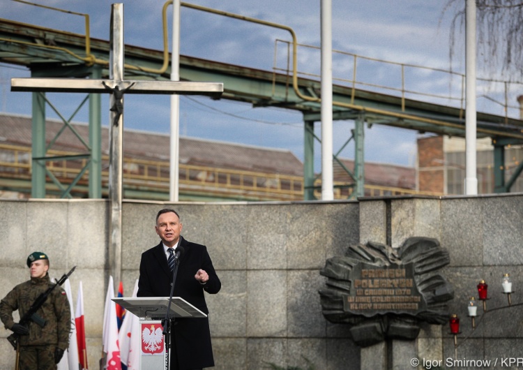  Prezydent w Stoczni Szczecińskiej: Gdyby nie tamta krew, nie byłoby dzisiejszej, wolnej Polski