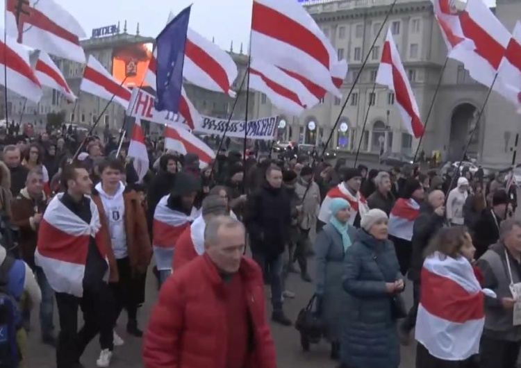  [video] Białoruś. Demonstracje przeciw dalszej integracji z Rosją: "Unia z Rosją oznacza wojnę i biedę"