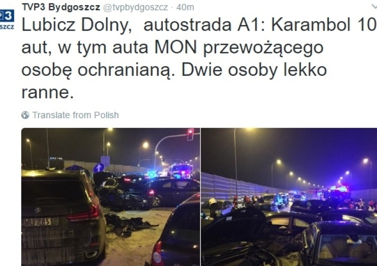 Żandarmeria Wojskowa przejmuje dochodzenie ws. karambolu pod Toruniem