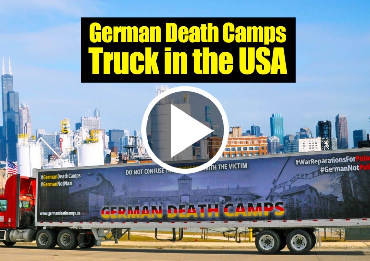  [video] Ciężarówka #GermanDeathCamps przejechała już 20 stanów USA i setki tysięcy kilometrów
