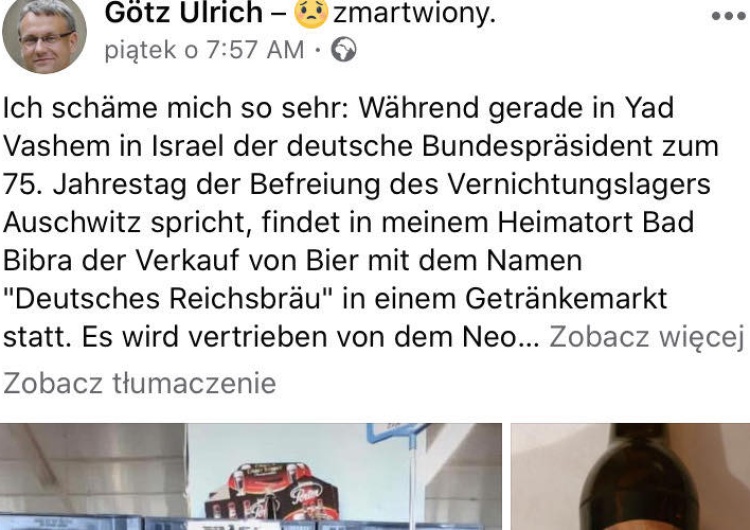 W Niemczech od ręki wyprzedaje się piwo z nazistowskimi symbolami III Rzeszy. Starosta: "Jest mi wstyd"