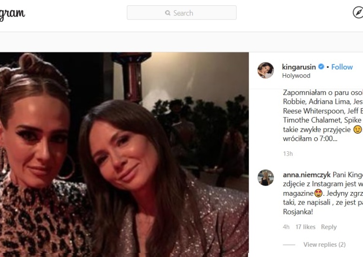 "Tańczyłam z Leonardo di Caprio, Bradley Cooper posyłał mi uśmiechy". Kinga Rusin, Hollywood