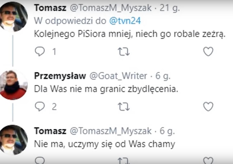  "Kolejnego PiSiora mniej" . Właściciel konta: "W wyniku chwilowego przejęcia kontroli nad moim kontem..."