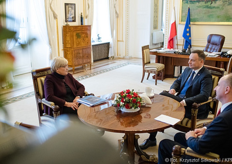 Spotkanie Prezydenta RP z Henryką Bochniarz