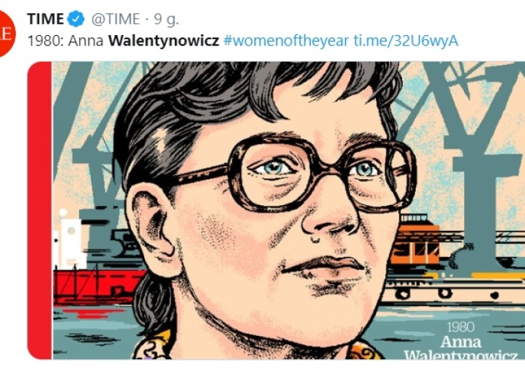 Anna Walentynowicz na liście stu najbardziej wpływowych kobiet ostatniego stulecia tygodnika Time
