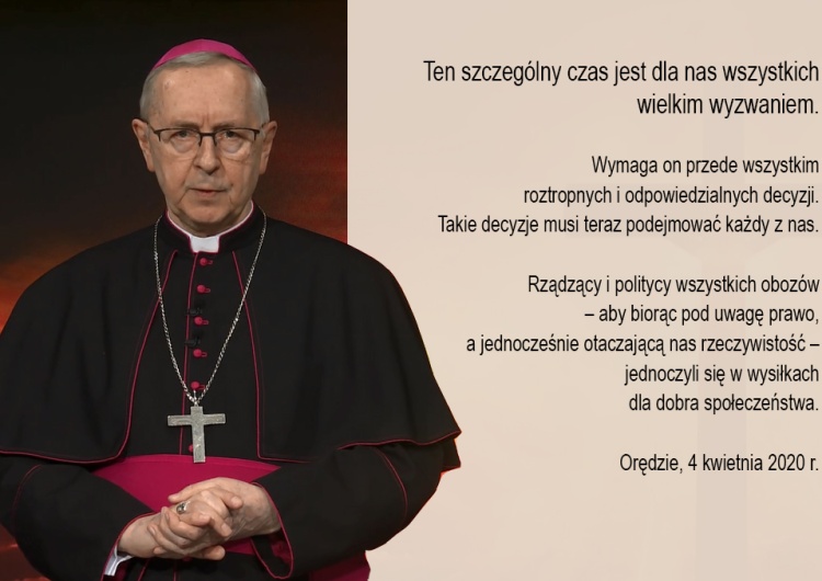  Przewodniczący KEP abp Gądecki w orędziu: Jakże innym będzie tegoroczny Wielki Tydzień