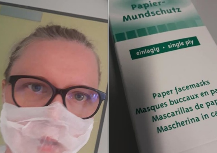  Papierowe bezużyteczne maseczki. Pielęgniarka wściekła na rząd. Niemiecka pielęgniarka na niemiecki rząd