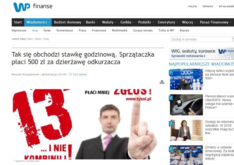 13zł i nie kombinuj. Odbiór społeczny akcji na przykładzie komentarzy na WP.pl. Wnioski? Entuzjastyczne