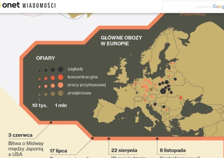  "MSZ walczy na świecie z takimi manipulacjami". Onet publikuje graf. z obozami na aktualnej mapie Polski