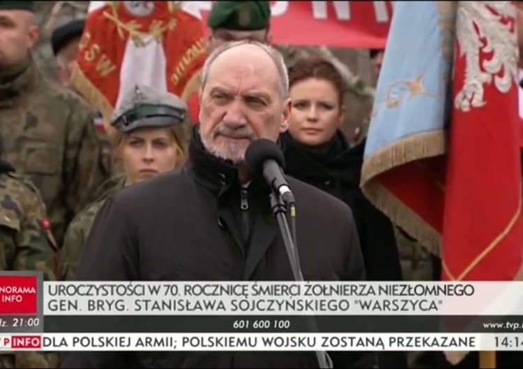  [video] A.Macierewicz: "Dzisiaj Wojsko Polskie przejmuje wartości Żołnierzy Niezłomnych"