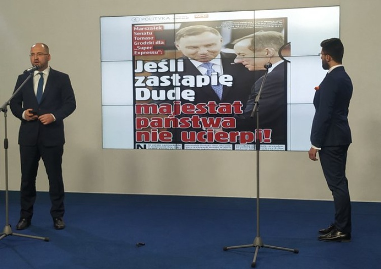 "Ego marszałka osiąga takie rozmiary, że za chwilę...". Wicerzecznik PiS komentuje słowa Grodzkiego