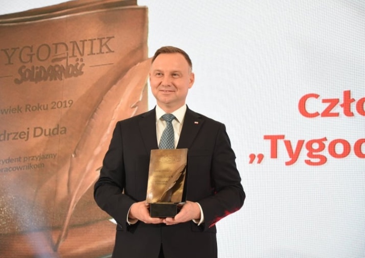  [video] Gala "Człowiek Roku 2019 Tygodnika Solidarność". Laureatem Prezydent Andrzej Duda