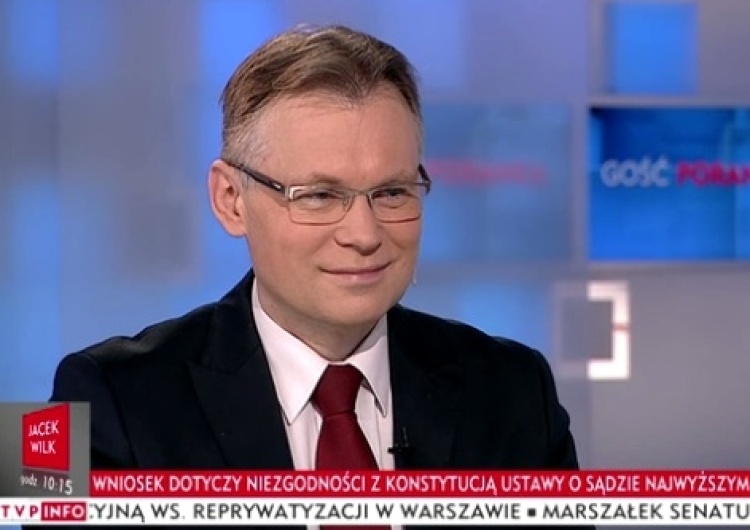 zrzut ekranu Arkadiusz Mularczyk: Wystąpiliśmy do TK z wnioskiem w sprawie wyboru prezes Sądu Najwyższego