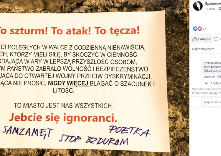  [video] "Tęcza nie obraża. A 'je.cie się'?"