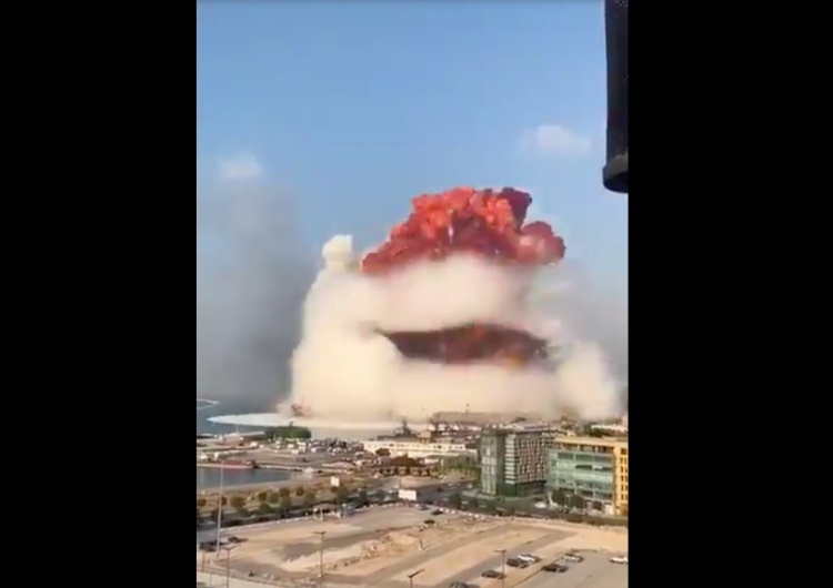  [WIDEO] Ogromna eksplozja w Bejrucie. "Jak bomba atomowa"