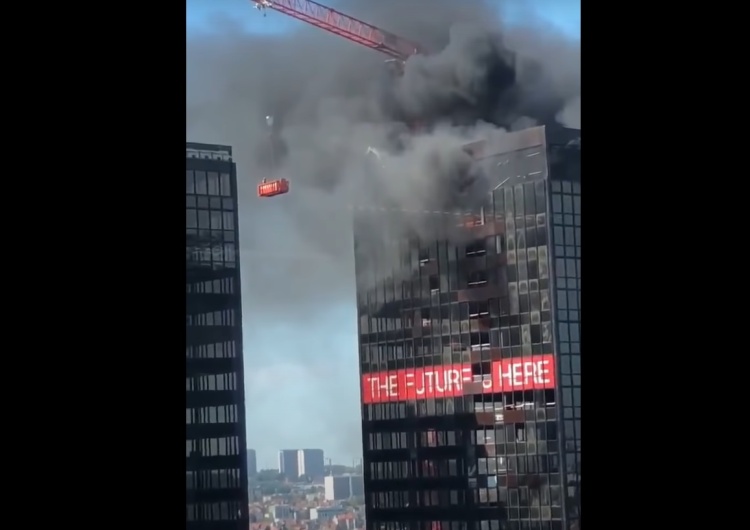  [video] Płonie wieżowiec World Trade Center w Brukseli