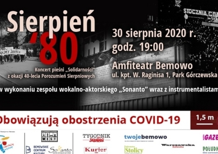  Sierpień ’80 – pieśni Solidarności z okazji 40-lecia Porozumień Sierpniowych