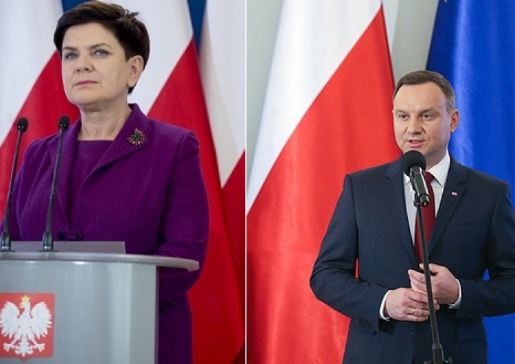  Spotkanie Prezydenta RP Andrzeja Dudy z Premier Beatą Szydło dotyczące polityki europejskiej