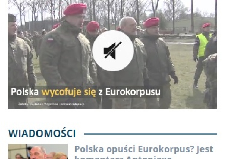 "Polska wycofuje się z Eurokorpusu"? Bzdura. Tak manipulują "wiodące media"