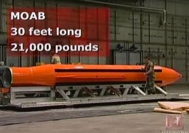  USA zrzuciły w Afganistanie bombę GBU-43B "matkę wszystkich bomb"