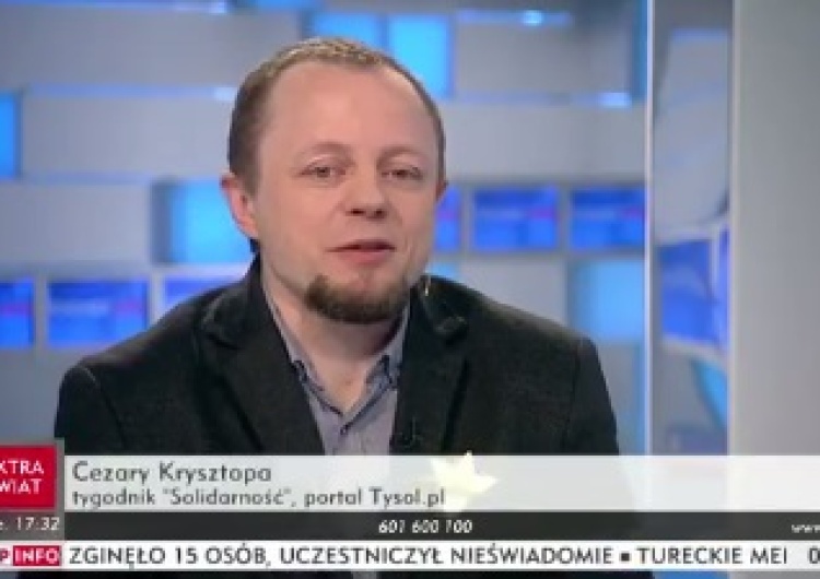 zrzut ekranu [video] Red. Krysztopa w TVP Info o powitaniu Tuska: "Na tym samym dworcu witany był Breżniew"