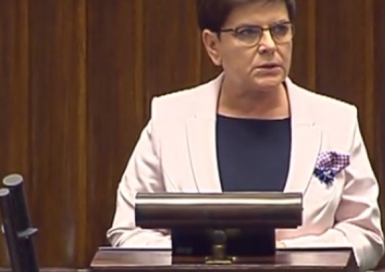 Premier Szydło do opozycji: Przyszliśmy po to, aby uchronić majątek Skarbu Państw...