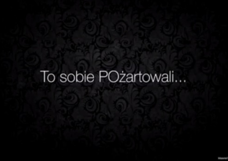 zrzut ekranu [video] #POżartowali. Najnowszy spot PiS o PO. Śmieszne?