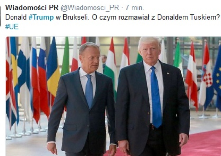 zrzut ekranu Spotkanie Trumpa z Tuskiem