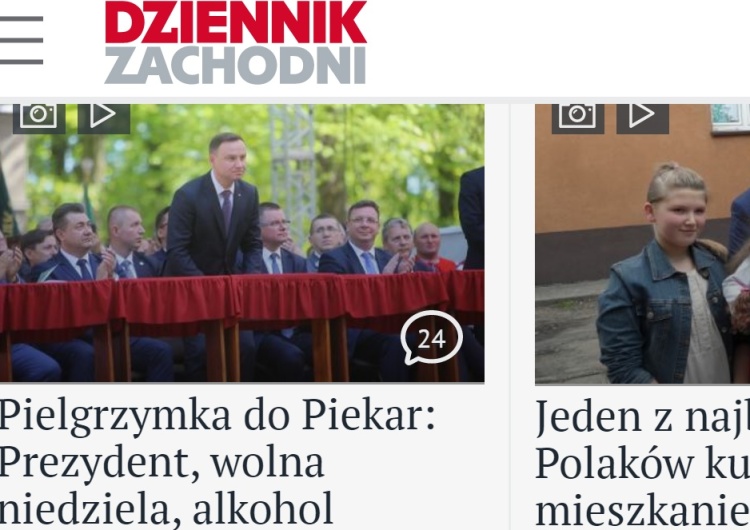 Fala oburzenia w internecie po tytule Dziennika Zachodniego o pielgrzymce Prezydenta